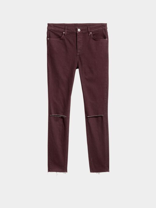 Скинни джинсы H&M модель 2522986dlog_Бордовый Фото