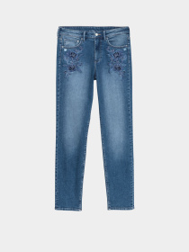 Зауженные джинсы H&M модель 4972336dlog_Темно-синий Фото