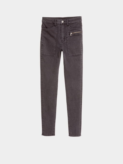 Скинни джинсы H&M модель 5055616dlog_Темно- серый Фото