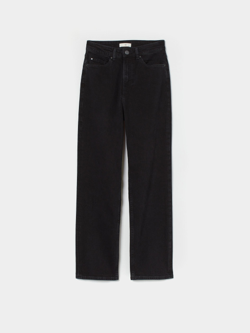 Прямые джинсы H&M модель 9883344ral_Черный Фото