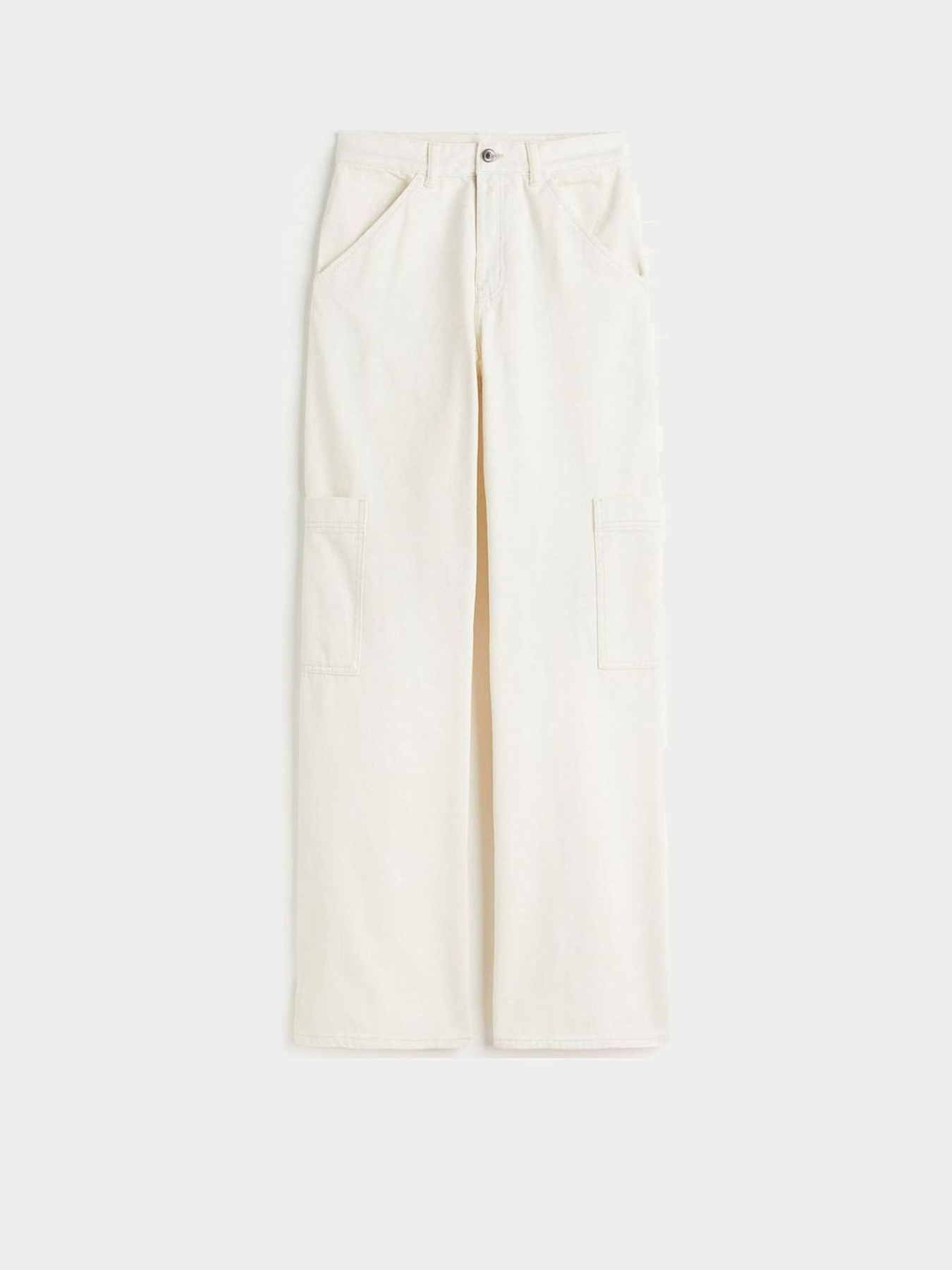 Прямые джинсы H&M модель 10580205wer_Молочный Фото