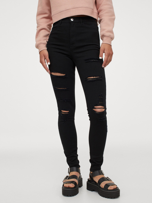 Скинни джинсы H&M модель 6213812wer_Черный Фото