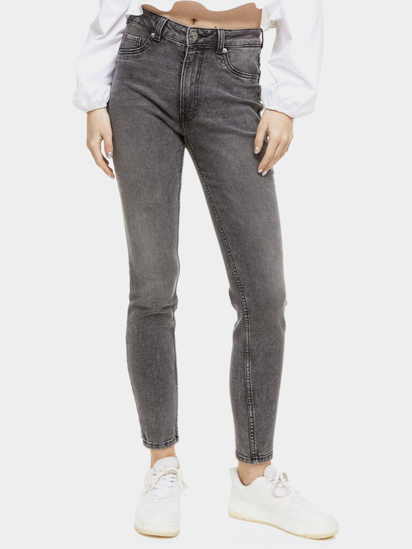 Скинни джинсы H&M модель 6739008wer_Серый Скинни джинсы H&M модель 6739008wer_Серый Фото