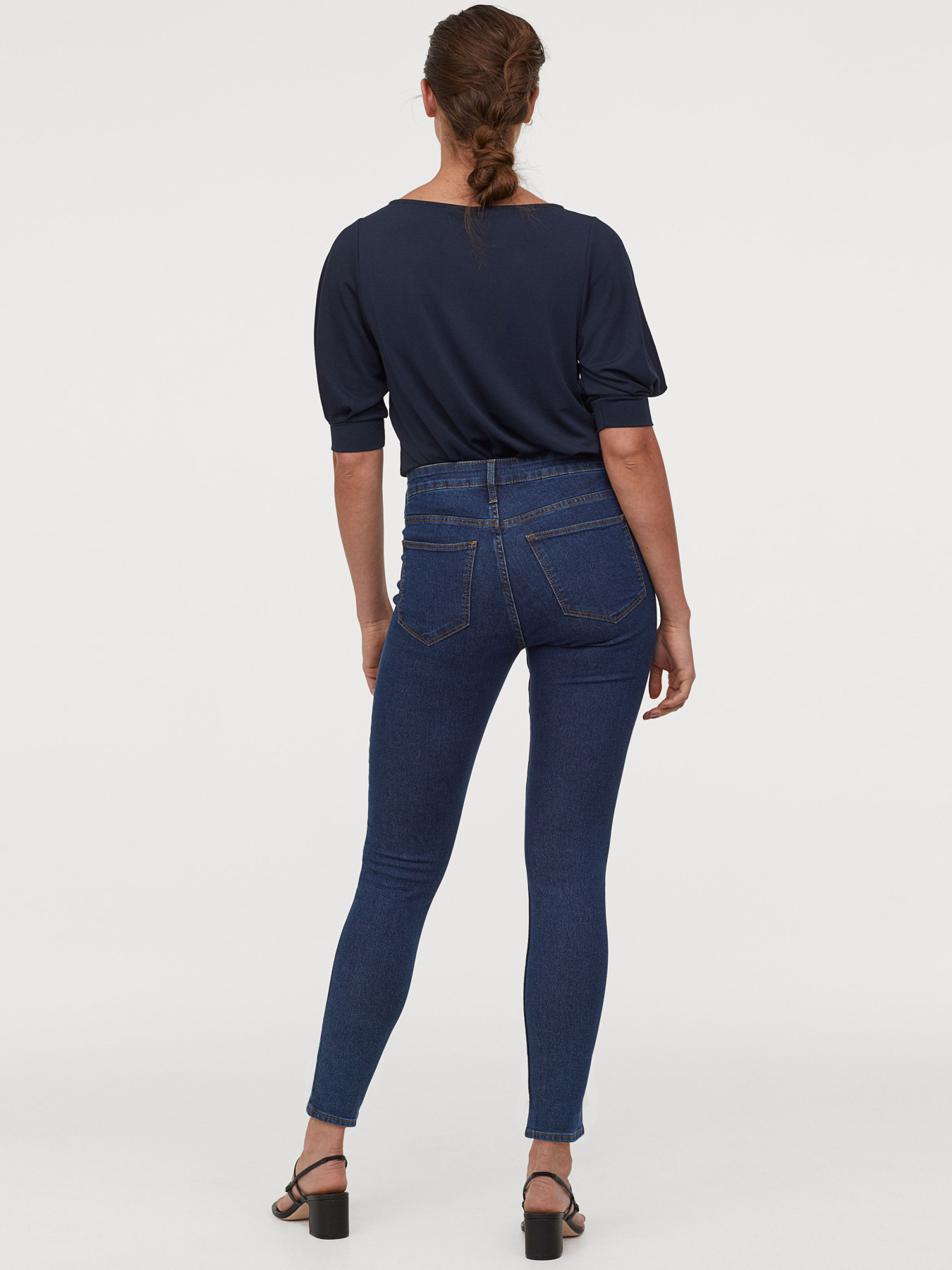 Скинни джинсы H&M модель 3992569wer_Темно-синий Скинни джинсы H&M модель 3992569wer_Темно-синий Фото