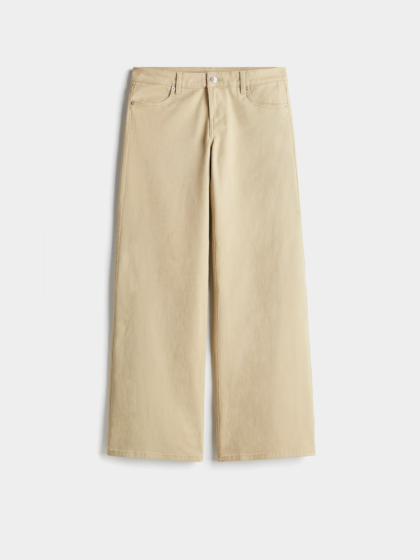 Широкие джинсы H&M модель 9630876wer_Бежевый Фото