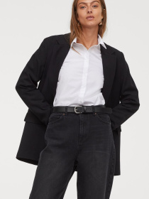 Джинсы мом H&M модель 9223812wer_Темно-серый Джинсы мом H&M модель 9223812wer_Темно-серый Фото