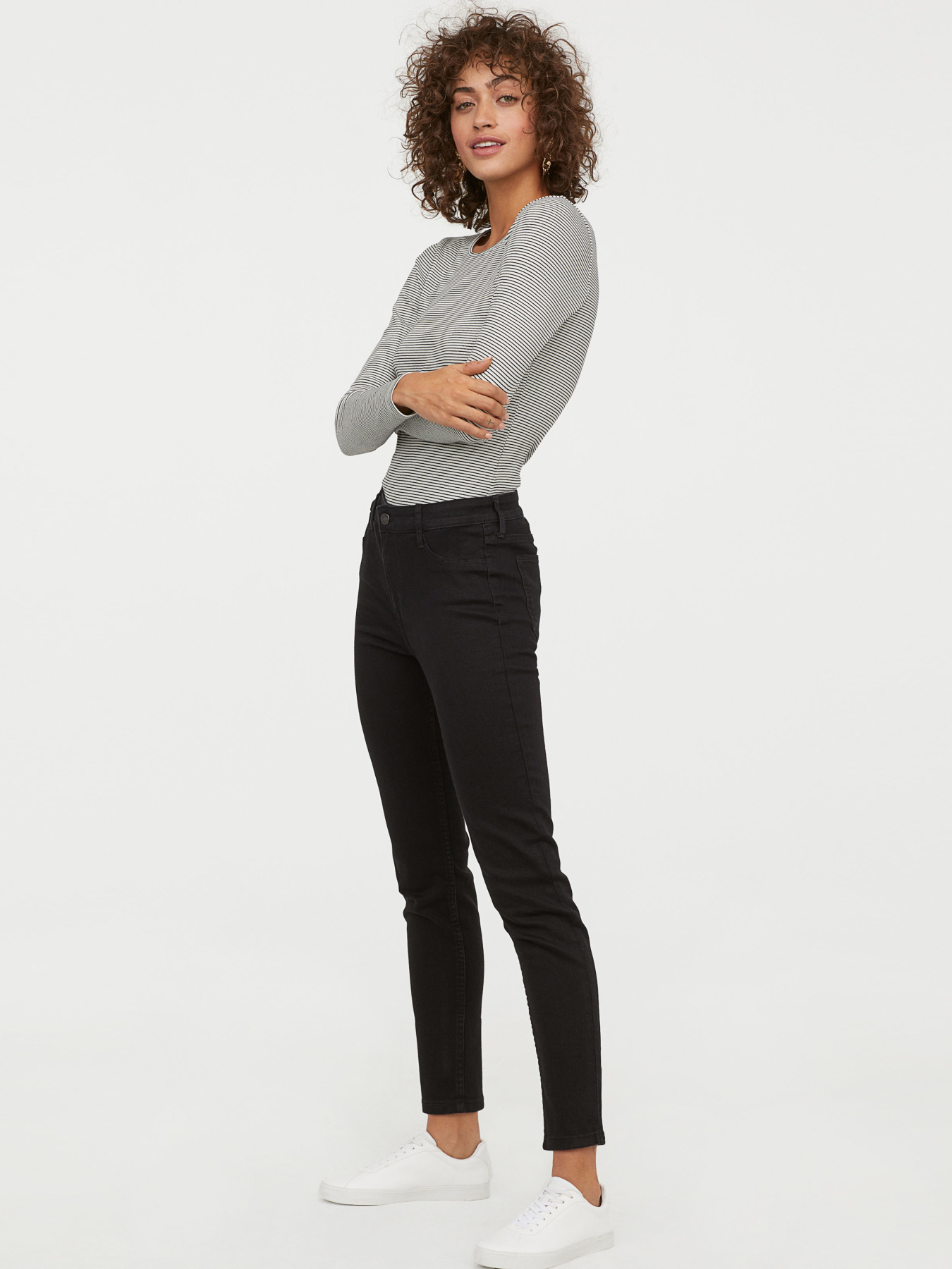 Скинни джинсы H&M модель 3992561wer_Черный Фото