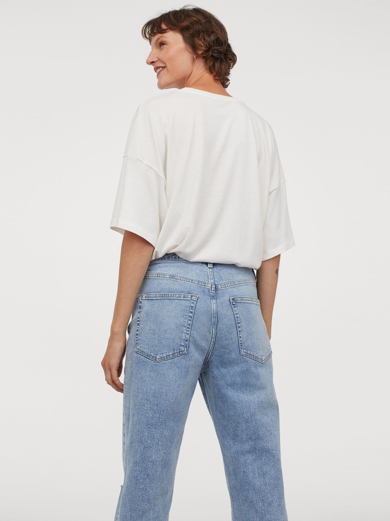 Прямые джинсы H&M модель 9066122wer_Голубой Фото