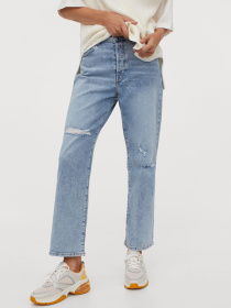 Прямые джинсы H&M модель 9066122wer_Голубой Фото