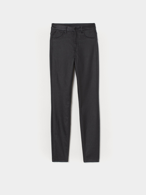 Скинни джинсы H&M модель 9144412wer_Черный-блестящий Фото