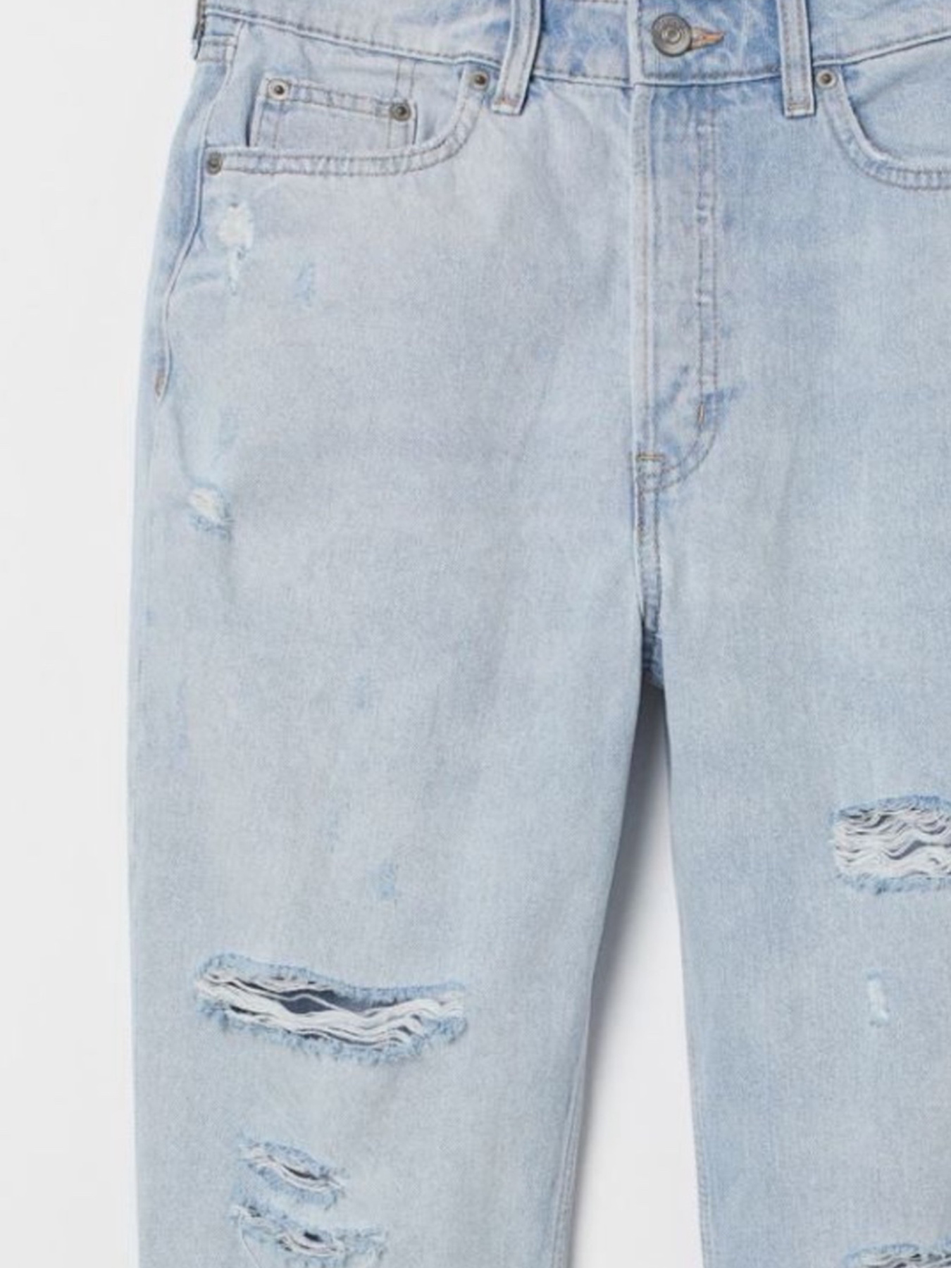 Джинсы мом H&M модель 6400211wer_Светло-голубой Фото