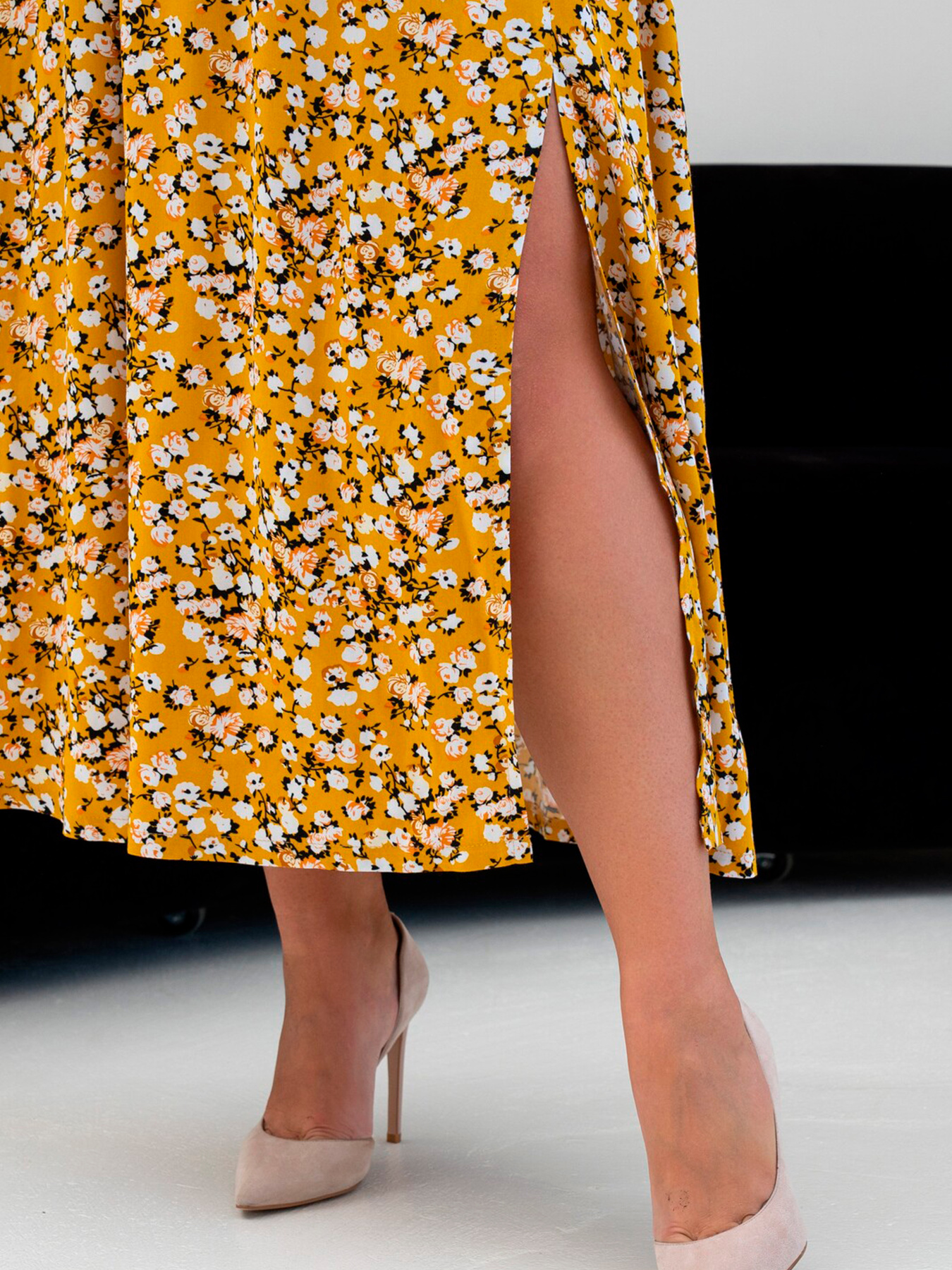 Платье миди RiMari модель 15-zhovtij-print Фото