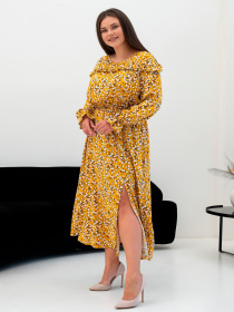 Платье миди RiMari модель 15-zhovtij-print Фото