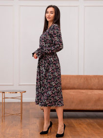 Платье макси RiMari модель 0924-chornij-z-rozhevim Фото