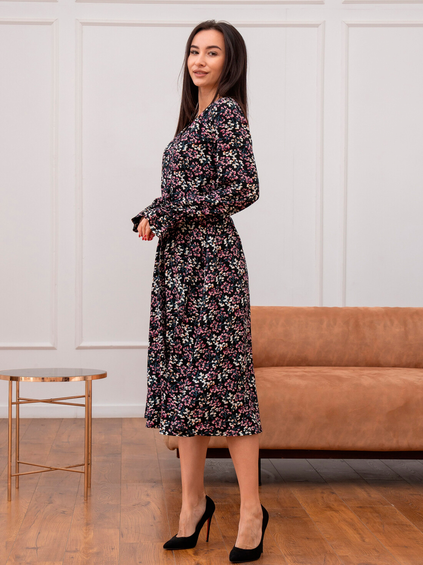 Сукня максі RiMari модель 0924-chornij-z-rozhevim Сукня максі RiMari модель 0924-chornij-z-rozhevim Фото