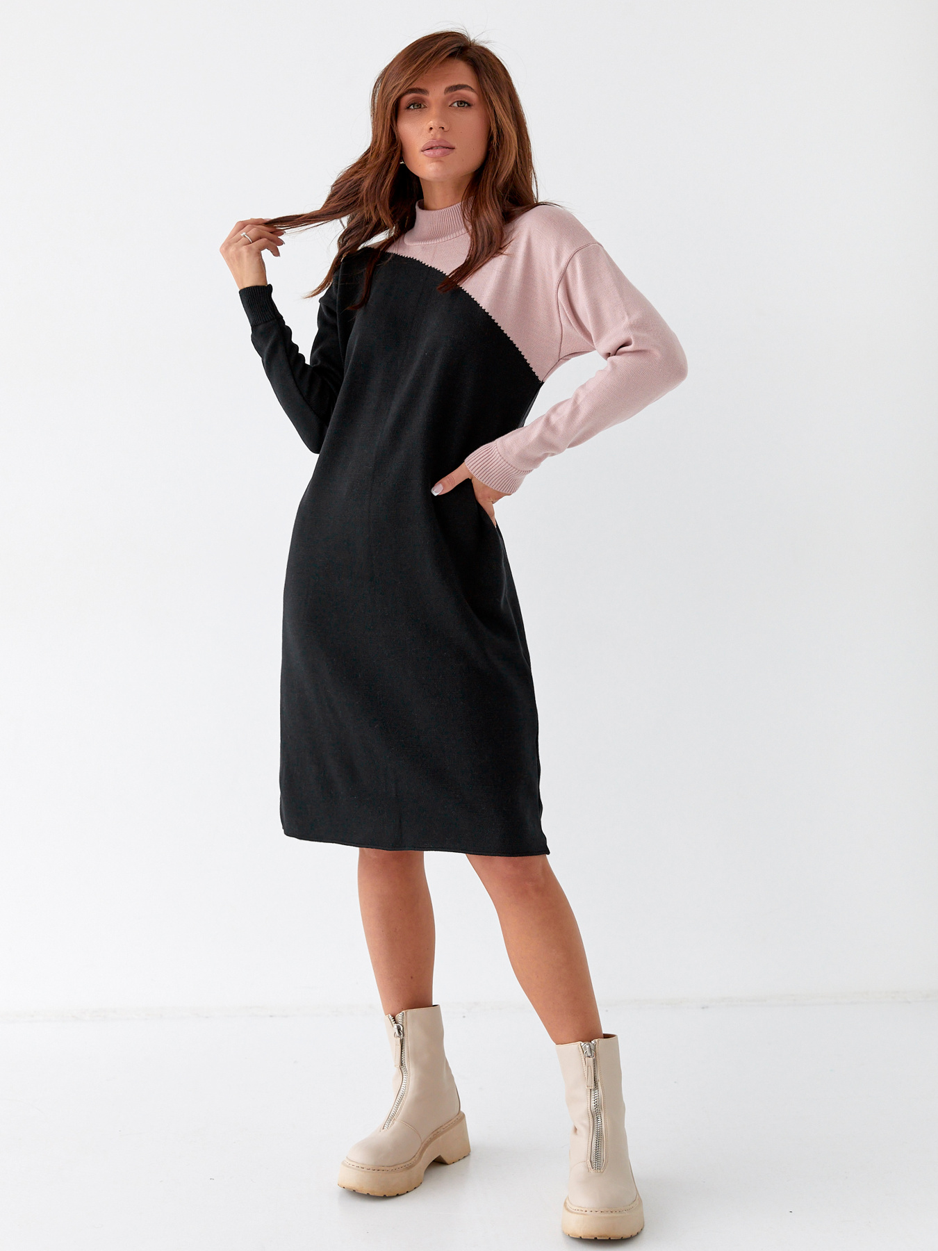 Платье миди MarSe модель marse-vqzanoe-platxe-212-chernj Фото