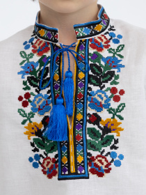 Вышитая рубашка Folk Moda модель fm2818-blij Фото