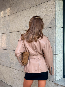 Куртка кожаная Milirud модель mil375-bezhevij Фото