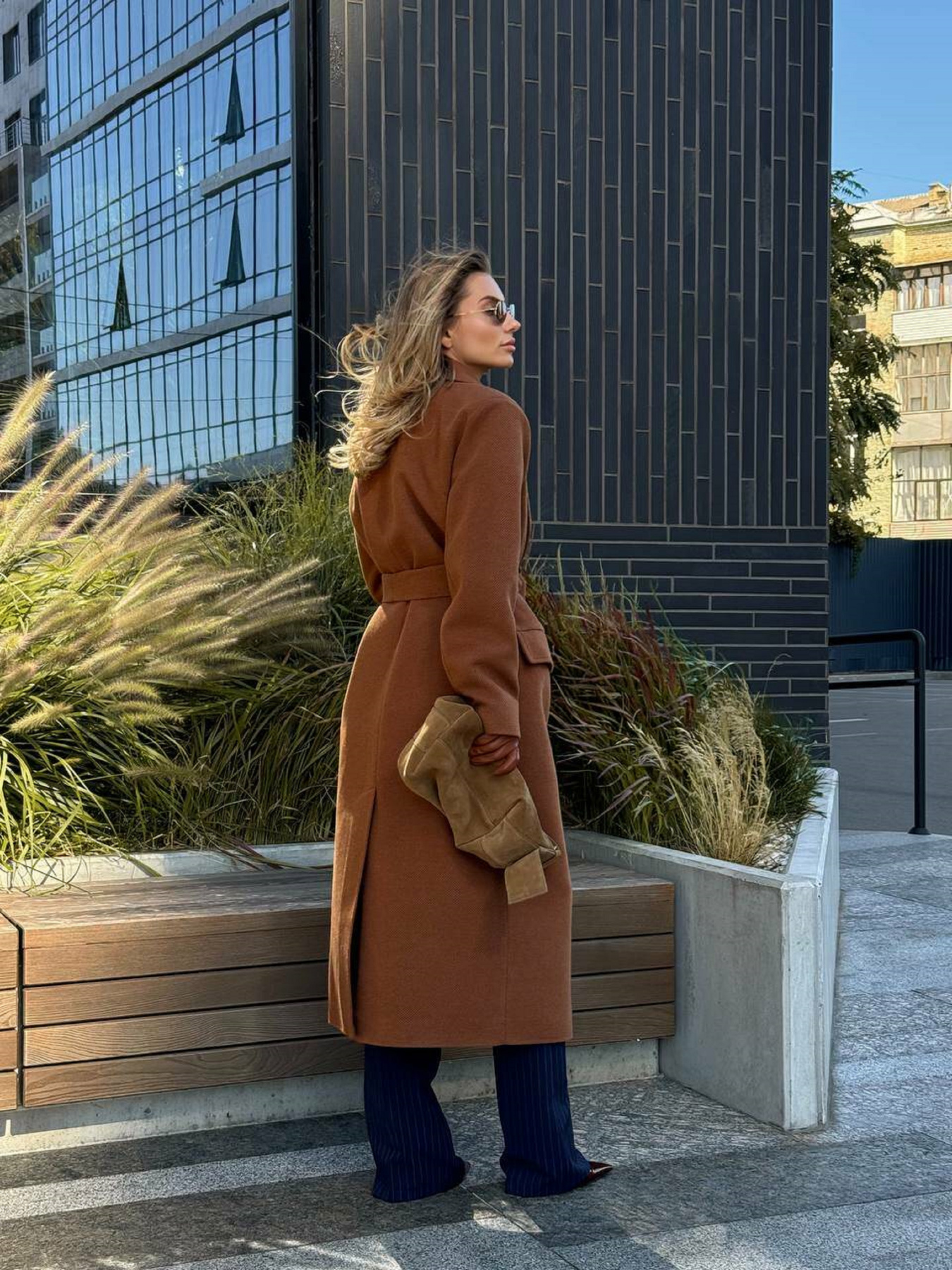 Жіноче подовжене двобортне пальто WOGUE, Гірчиця Milirud (mil574) модель mil574-grchicq Фото