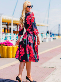 Платье миди Milirud модель mil302-chornij Платье миди Milirud модель mil302-chornij Фото