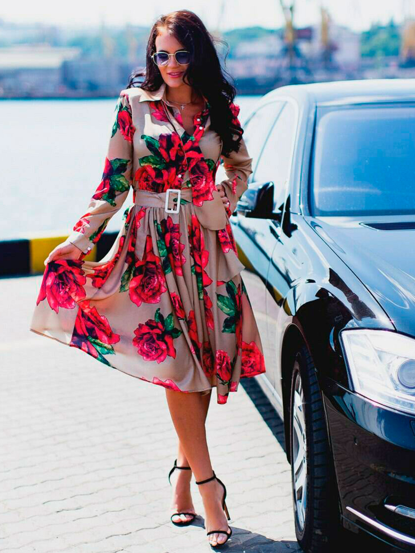 Платье миди Milirud модель mil302-bezhevij Платье миди Milirud модель mil302-bezhevij Фото