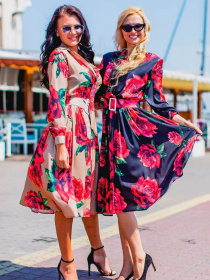 Платье миди Milirud модель mil302-bezhevij Платье миди Milirud модель mil302-bezhevij Фото