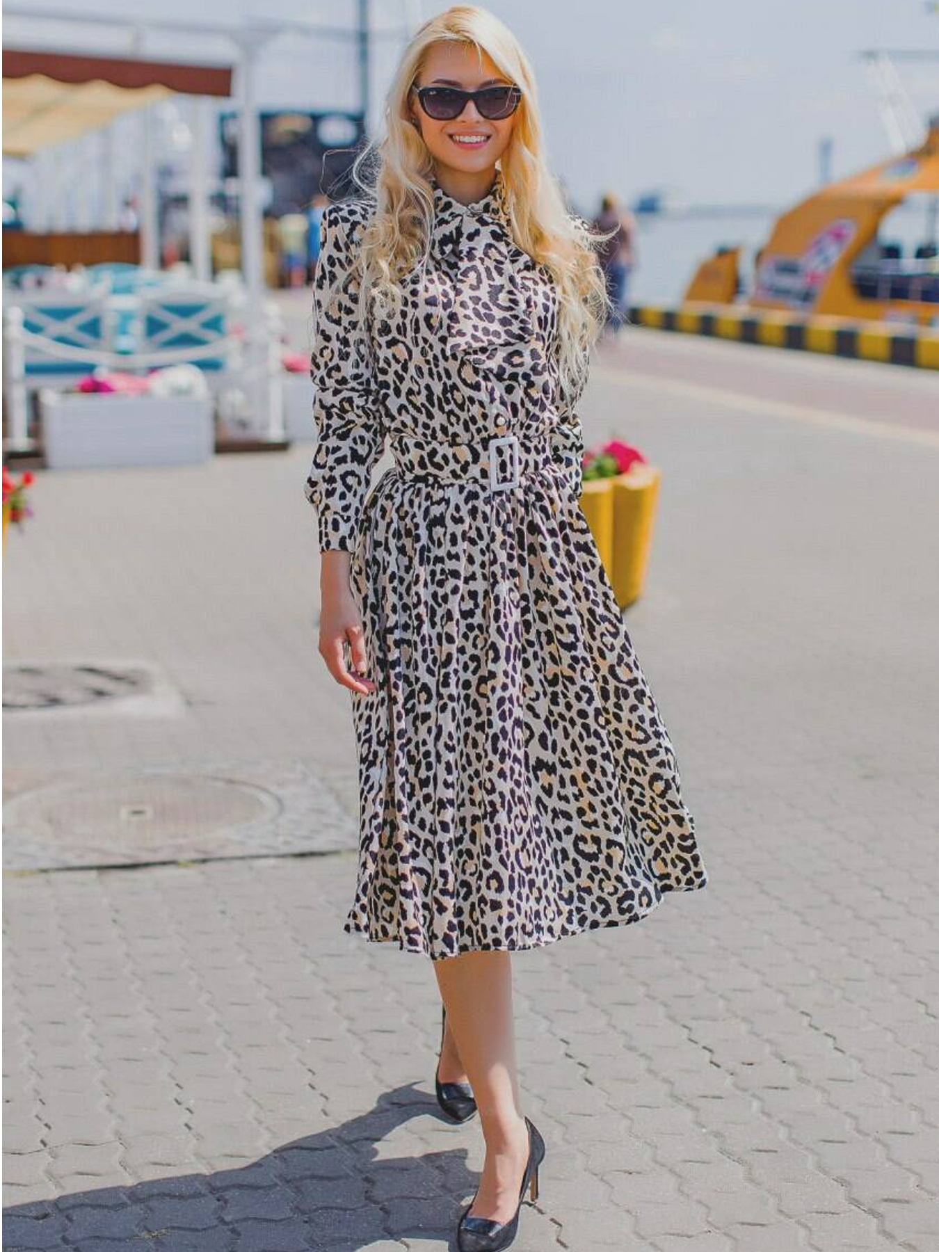 Платье миди Milirud модель mil302-leopard Фото