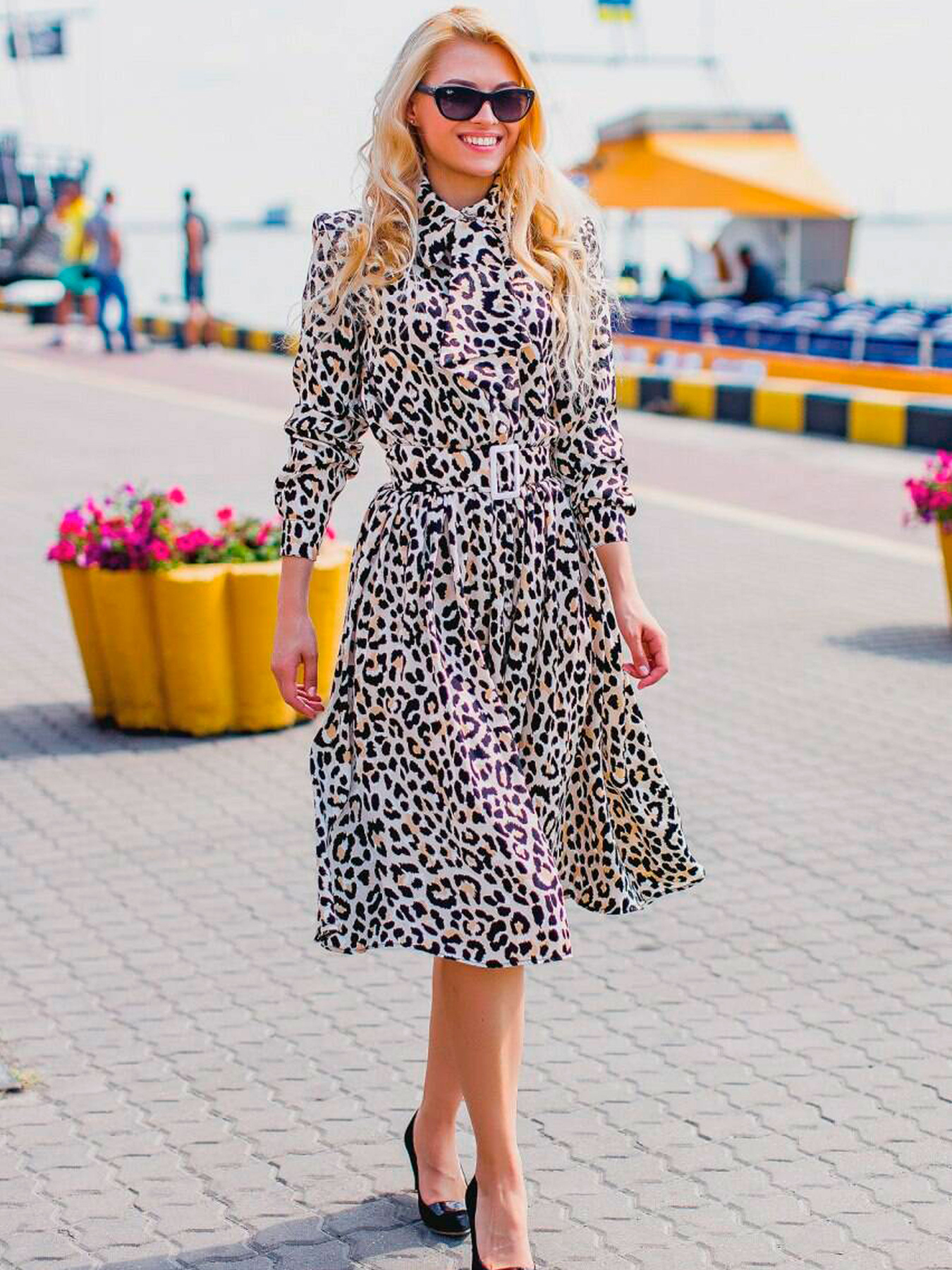 Сукня міді Milirud модель mil302-leopard Сукня міді Milirud модель mil302-leopard Фото