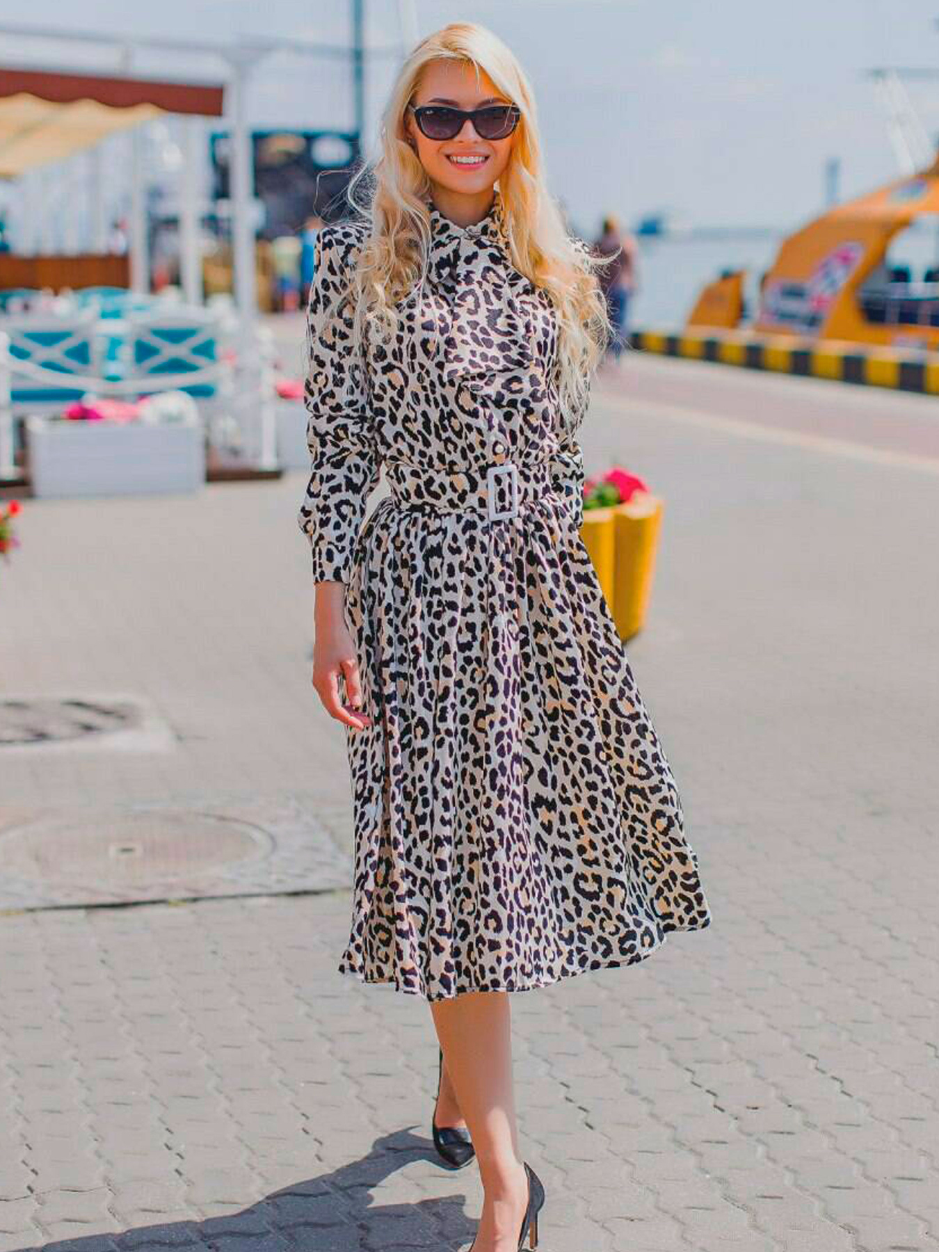 Сукня міді Milirud модель mil302-leopard Сукня міді Milirud модель mil302-leopard Фото