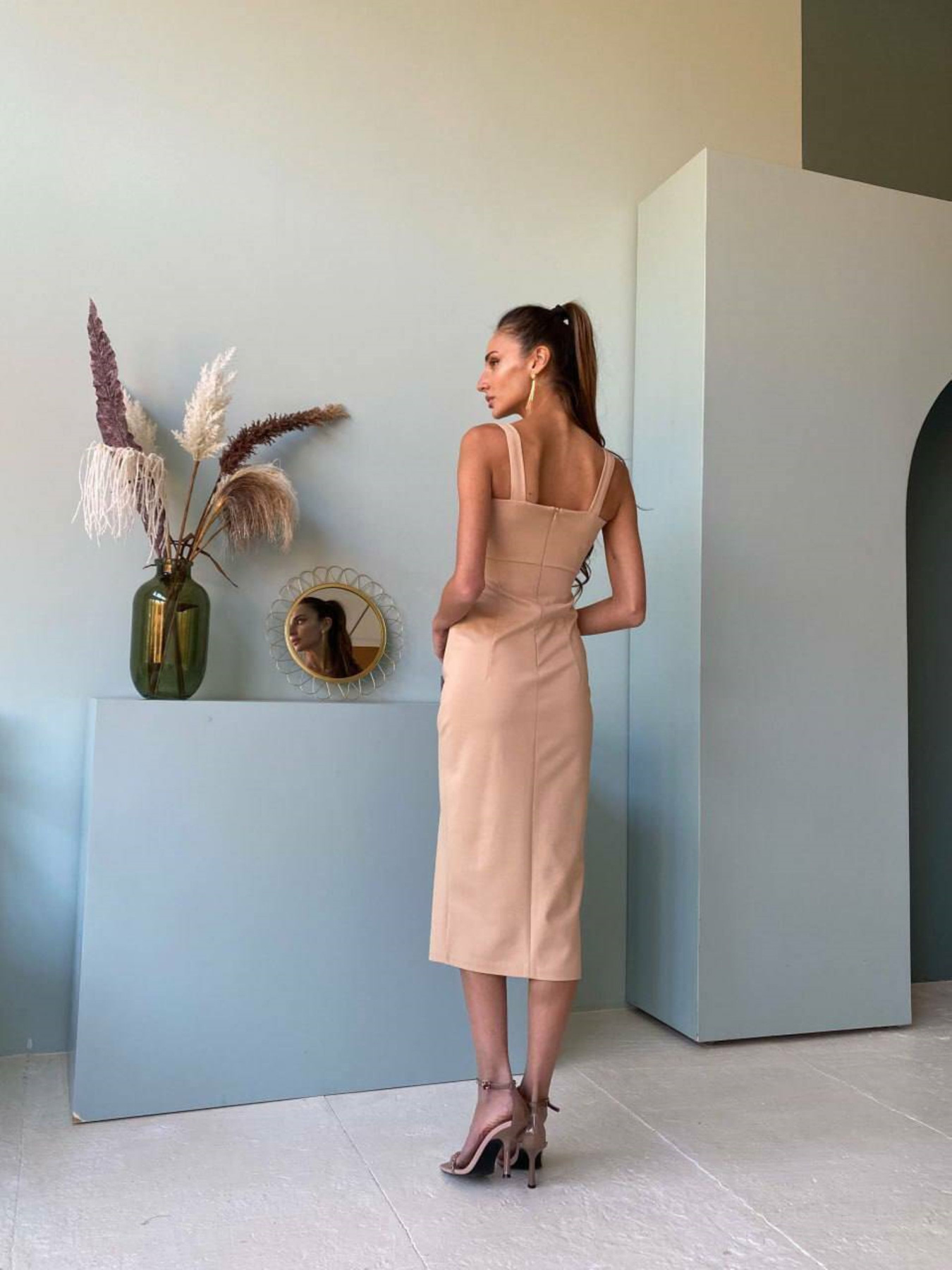 Платье миди Milirud модель mil401-bezhevij Фото