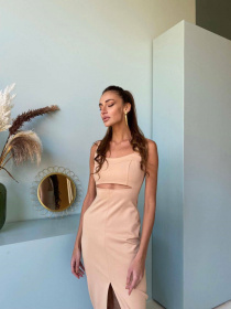 Платье миди Milirud модель mil401-bezhevij Фото