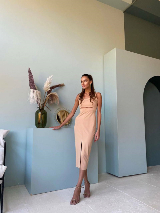 Платье миди Milirud модель mil401-bezhevij Фото