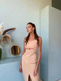 Платье миди Milirud модель mil401-bezhevij Фото