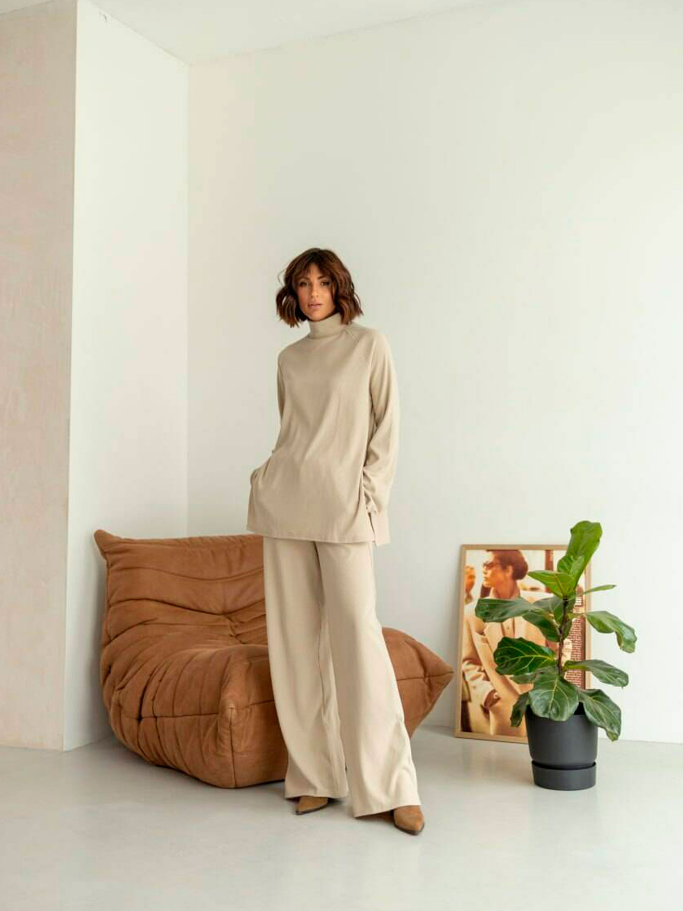 Повседневный костюм Milirud модель mil473-bezhevij Фото