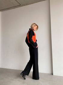 Повседневный костюм Milirud модель mil473-chornij Повседневный костюм Milirud модель mil473-chornij Фото