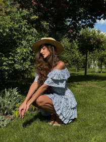 Платье миди Milirud модель mil555-blakitnij Фото