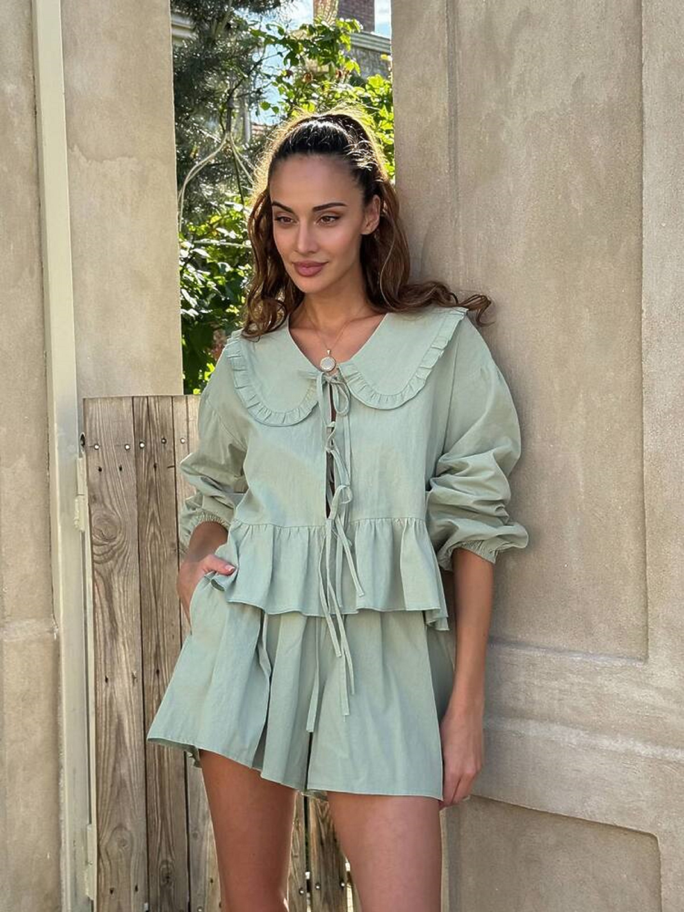 Костюм Milirud (блуза + шорти) модель mil557-olivkovij Фото