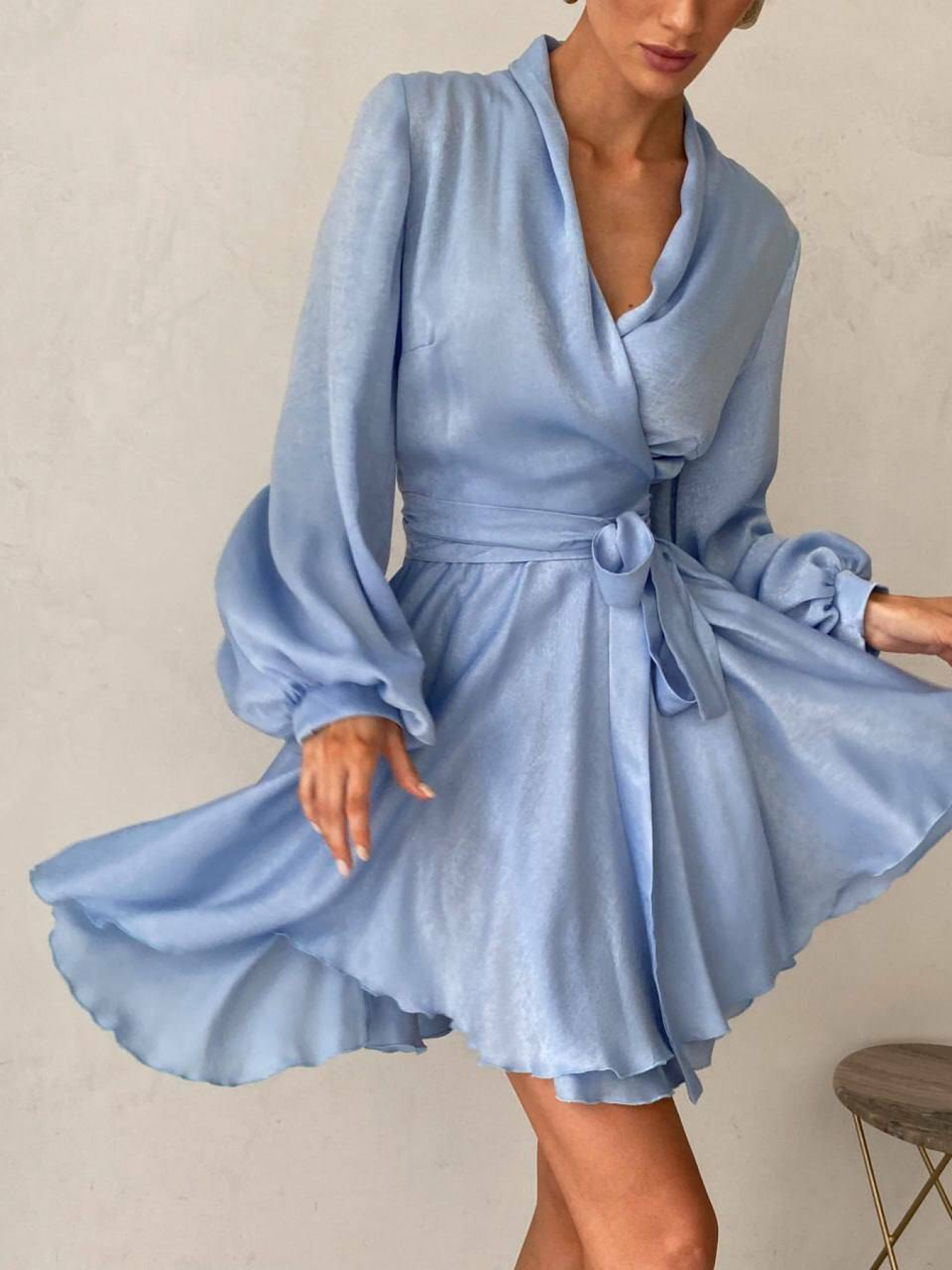 Платье мини Milirud модель mil372-blakitnij Фото