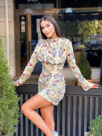 Платье мини Milirud модель mil361-bezhevij Фото