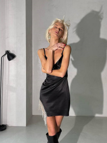 Повседневный костюм Milirud (жакет + сукня) модель mil505-chornij Фото