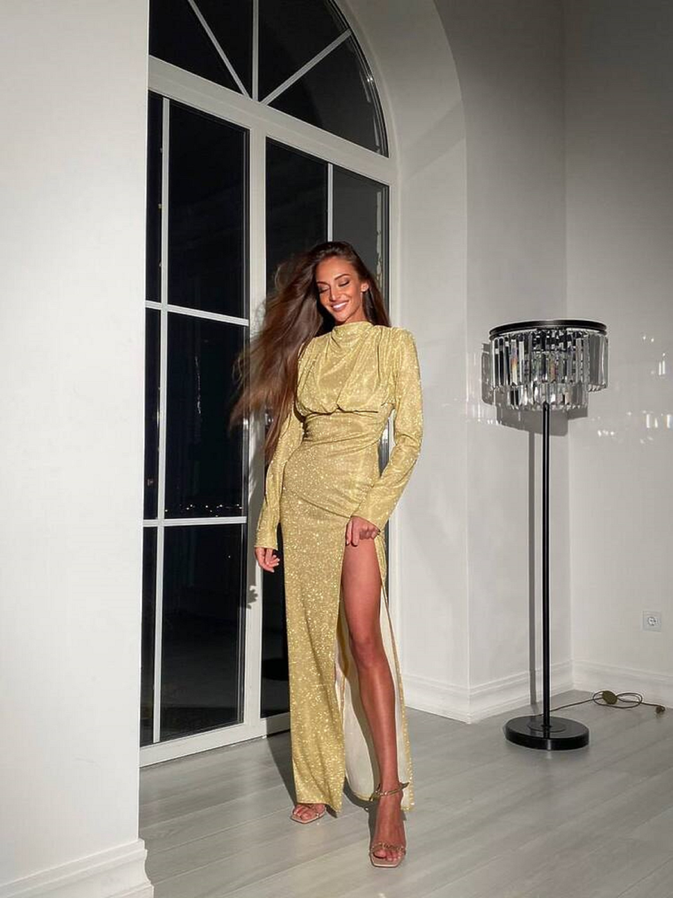 Платье макси Milirud модель mil477-zoloto-sinj Фото