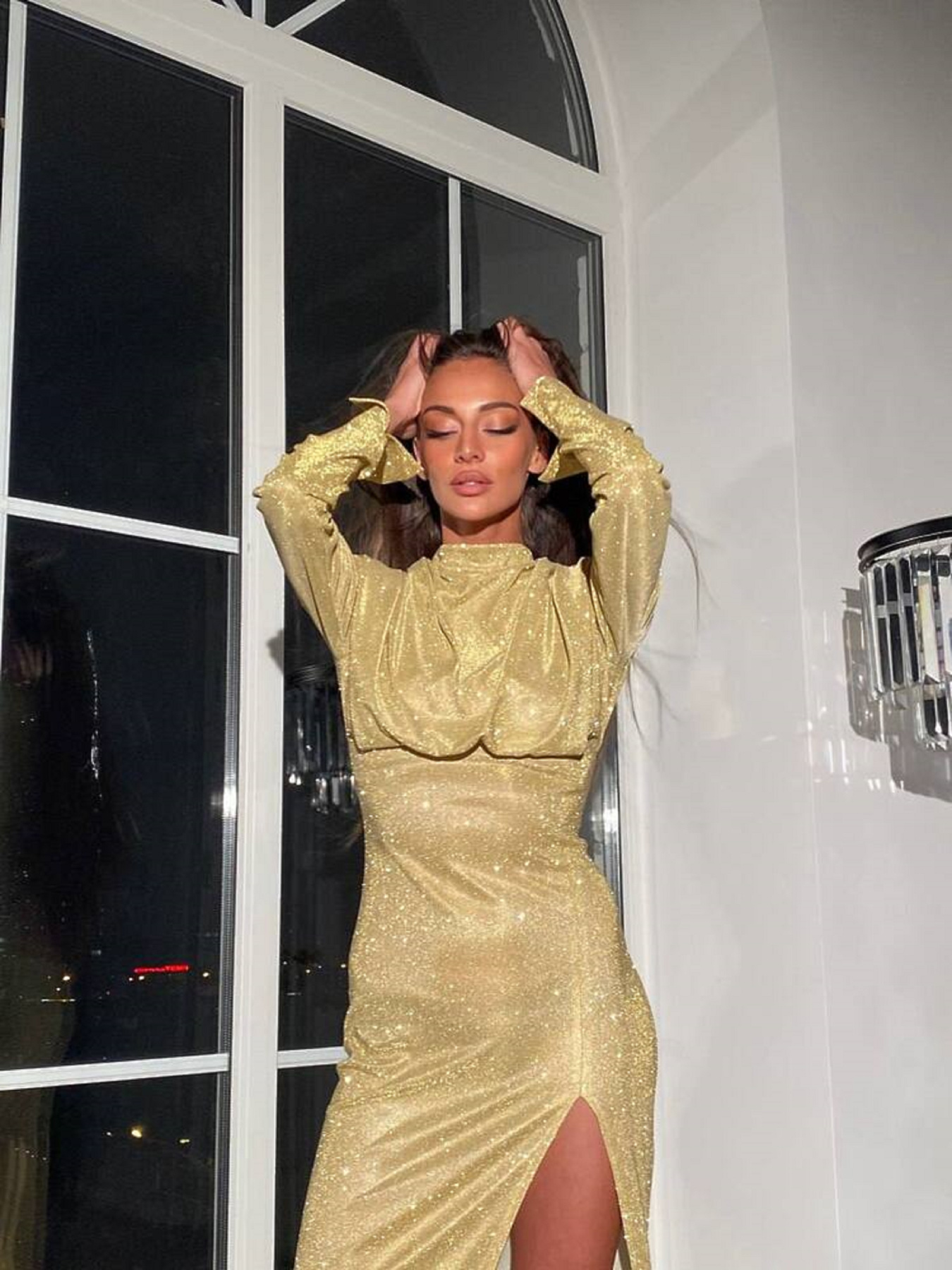 Платье макси Milirud модель mil477-zoloto-sinj Фото