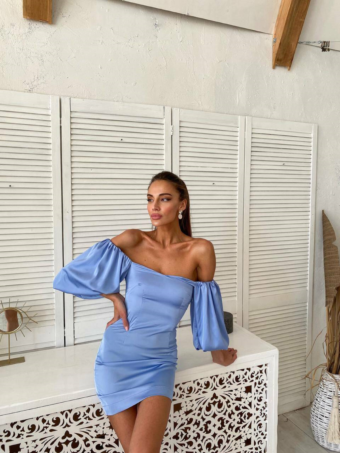 Платье мини Milirud модель mil408-blakitnij Фото