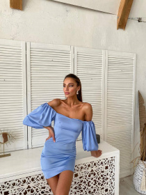 Платье мини Milirud модель mil408-blakitnij Фото