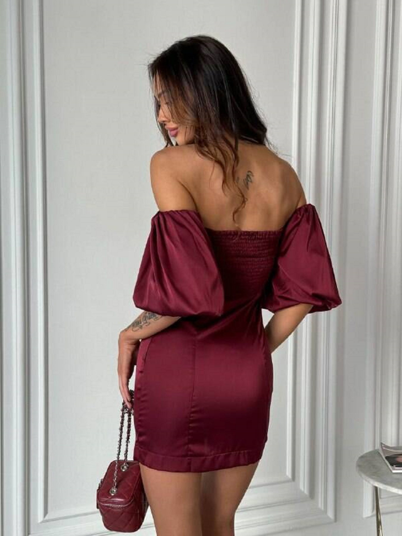 Сукня міні Milirud модель mil408-marsala Сукня міні Milirud модель mil408-marsala Фото