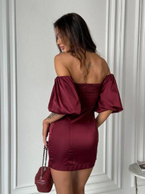 Сукня міні Milirud модель mil408-marsala Сукня міні Milirud модель mil408-marsala Фото