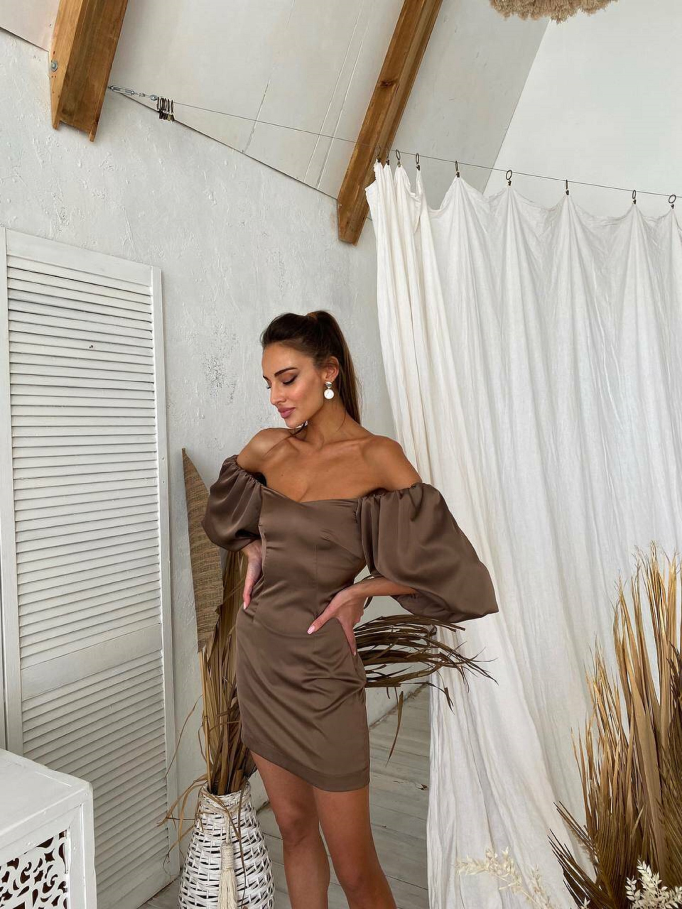 Платье мини Milirud модель mil408-kapuchino Фото