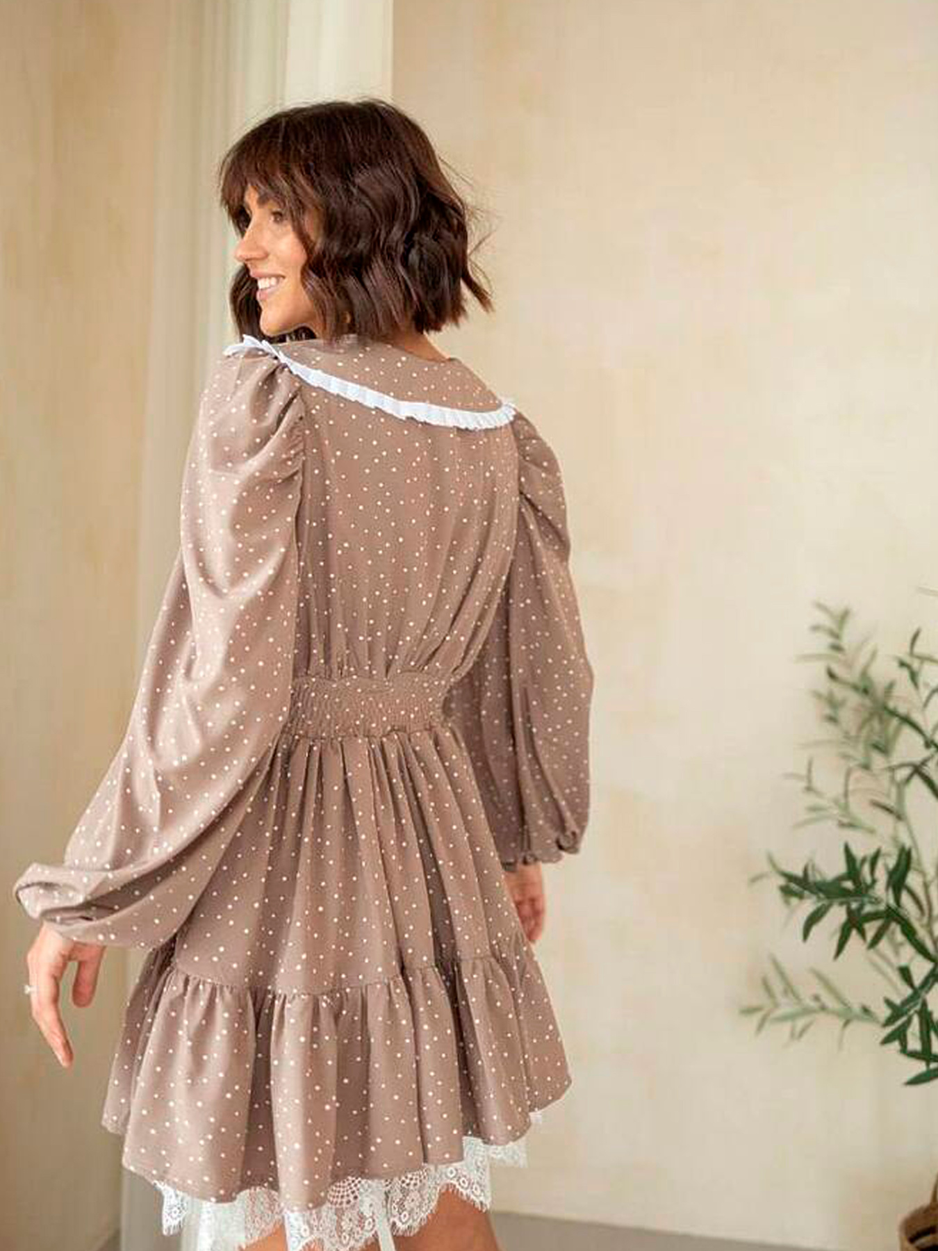 Платье мини Milirud модель mil434-bezhevj Фото