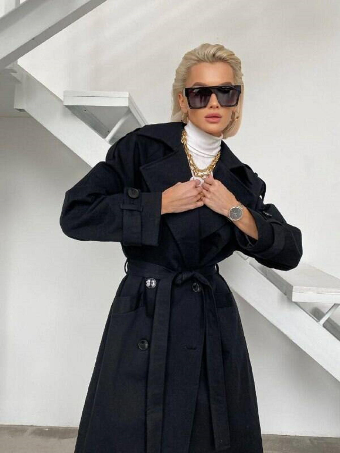 Тренч Milirud модель mil510-chornij Тренч Milirud модель mil510-chornij Фото