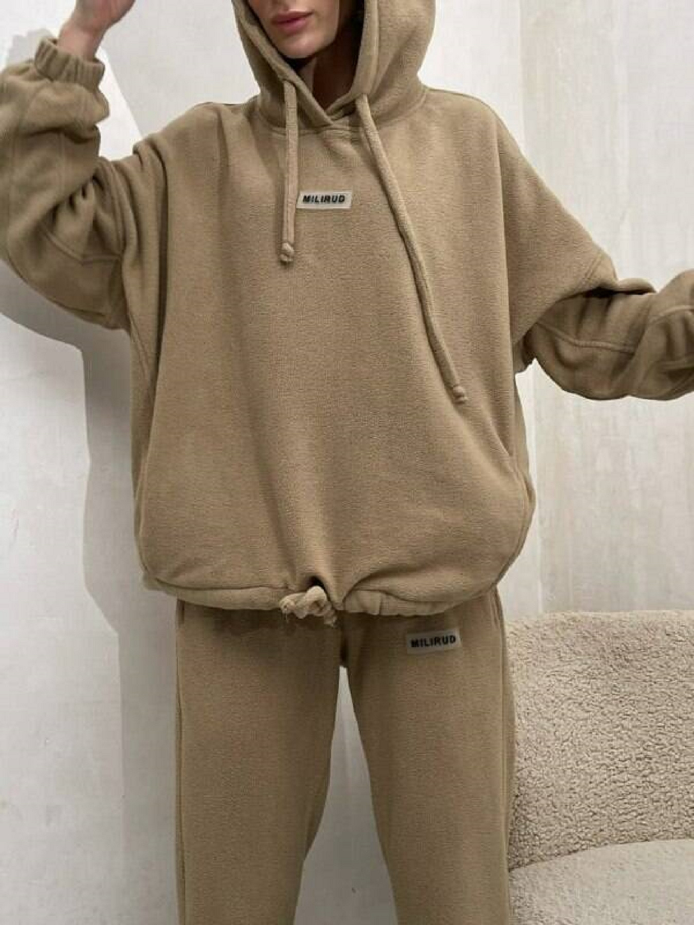 Повседневный костюм Milirud (худі + штани) модель mil514-bezhevij Фото